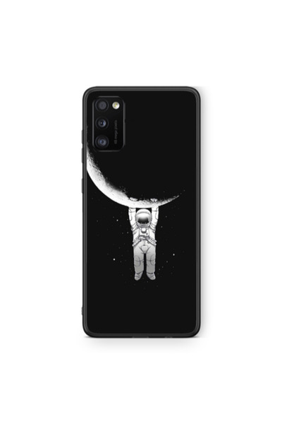 Other Samsung A41 Swinging on the moon Black Glossy Θήκη