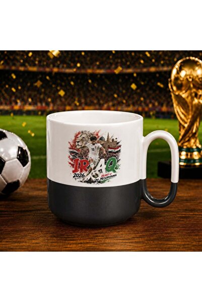 Bk Gift كأس أسود مبهج بتصميم كأس العالم 2026 بتصميم مشجعي العراق
