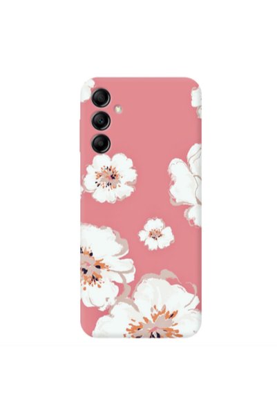 Other Samsung A14 5G White Flowers Transparent Silicone TPU Θήκη