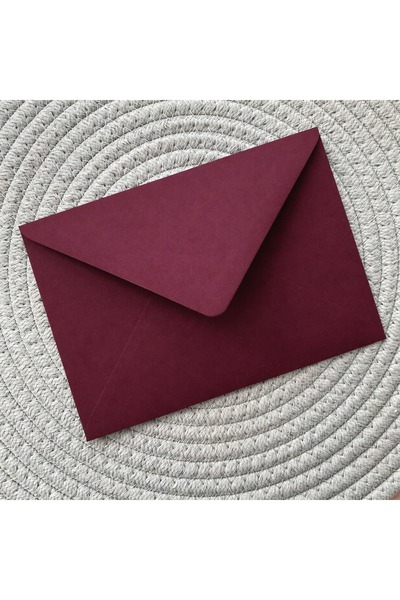 OEM 50 x Burgundy Envelope B6 120g/sqm For Wedding Invitations or Baptism Inv...