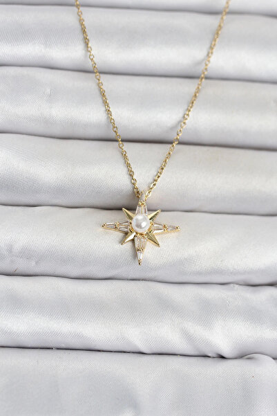 Eco Lounge 316L Steel Chain Gold Color Polar Star Model Women's Necklace