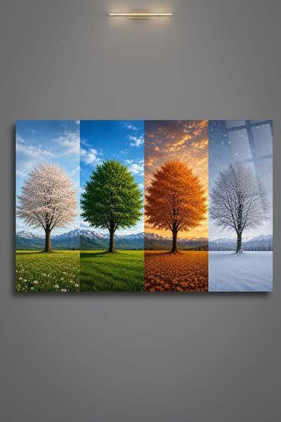 HMDS CONCEPT Tablou Patru Anotimpuri, Tablou Decorativ din Sticlă 474