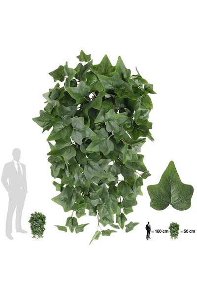 Roberto Rossi Iedera artificiala H50cm cu 128 frunze verde inchis