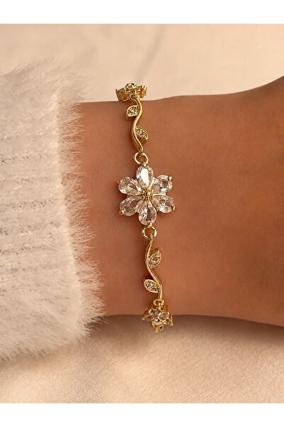 Nilly Jewelry Zirkon Taşlı Çiçek Bileklik