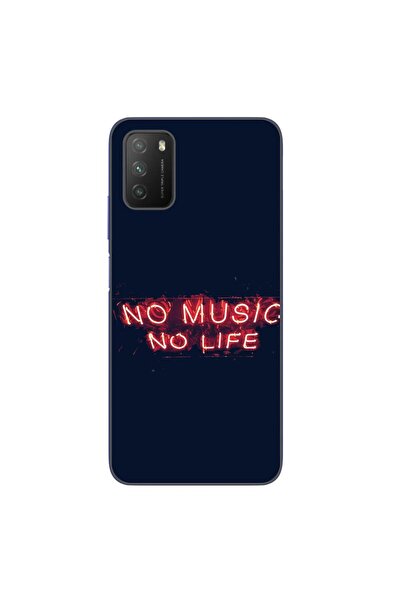 OEM Case compatible with Xiaomi Poco M3 Silicon Gel Tpu Model No Music No Life