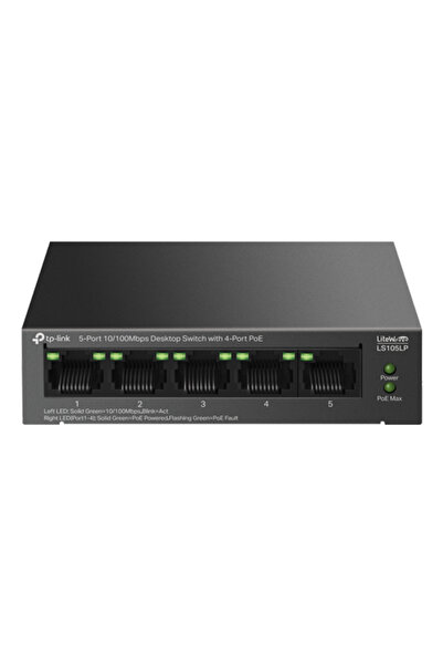 TP-LINK Switch LiteWave, 5 porturi RJ45 10/100Mbps, 4xPoE+, Neadministrat - L...