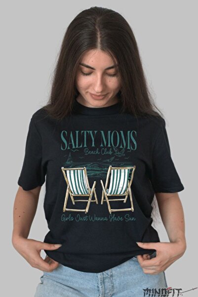 GILDAN Καλοκαιρινό Μπλουζάκι  "Salty Moms Beach Club "