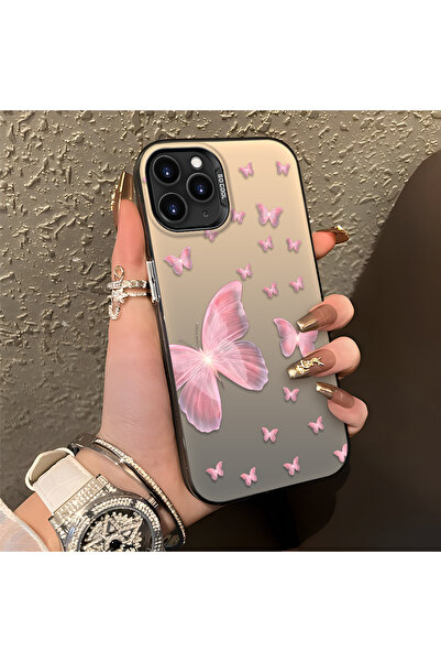PATTERNOVA iPhone 11 Pro Max Uyumlu Nazarik Kelebek Desenli, Tam Kaplama Koru...