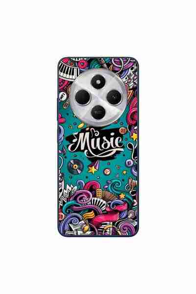OEM Case compatible with Xiaomi Redmi 14C Silicone Gel Tpu Pattern Pop Art Music