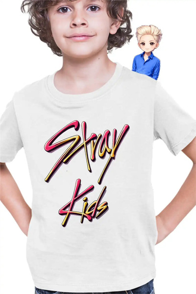 OEM Stray Kids K-pop Εμπορεύματα Αγορίστικο Μπλουζάκι