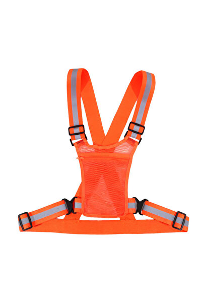 choice2 Orange-red Reflective Safety Vests Lightweight Adjustable Elastic Ves...
