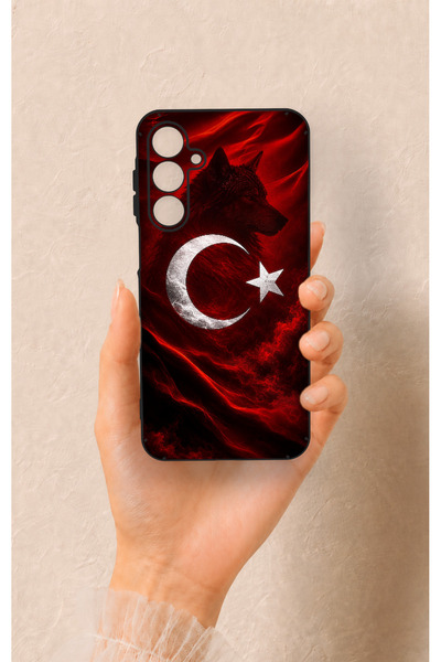 Vip Case Samsung A16 Uyumlu Kurt Türk Bayrağı Desenli Silikon Kılıf