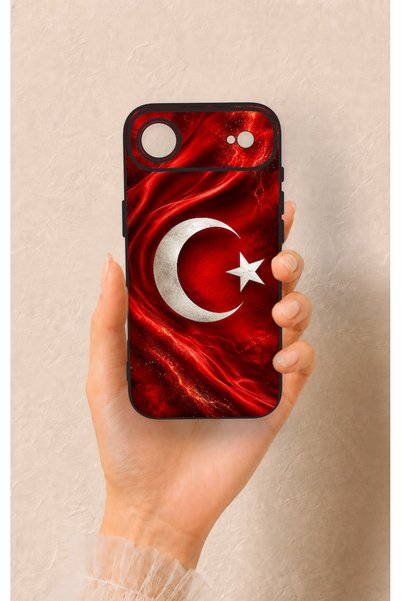 Vip Case حافظة سيليكون متوافقة مع iPhone 17 Air بنمط العلم التركي