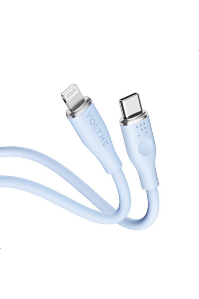 VOLTME كابل سيليكون سائل من Powerlink Moss من النوع C إلى Lightning 3A / 1.2M...