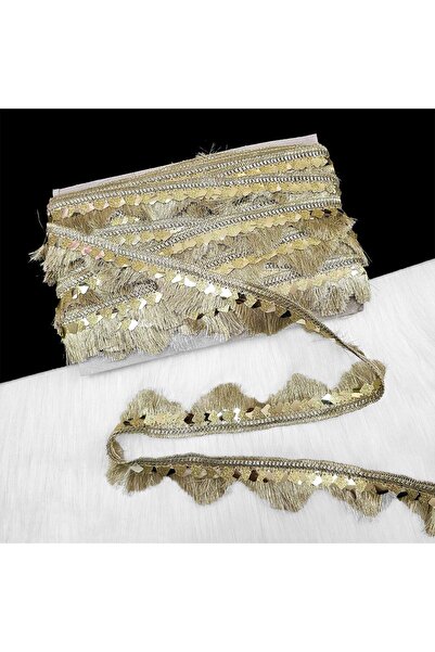 Generic 20Yards Metallic Shiny Lace Frill Ribbon Trim 4cm Wide for Sewing, Cr...
