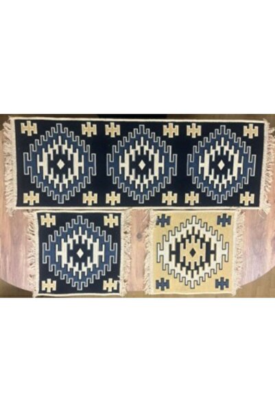 GENÇEV HOME COLLECTİONS سجادة كليم كاملة لمقعد السيارة مع وسادة تي كيه طقم سج...