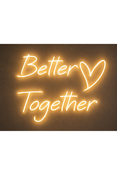 Prime Neon Better Together Neon Tabela Organizasyon Neon 55X40 Cm Adaptör Dahil