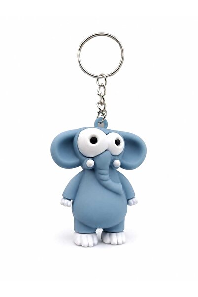 KAYLANIN DÜNYASI Confused Look and Big-Eyed Elephant Keychain |   Gift for a ...