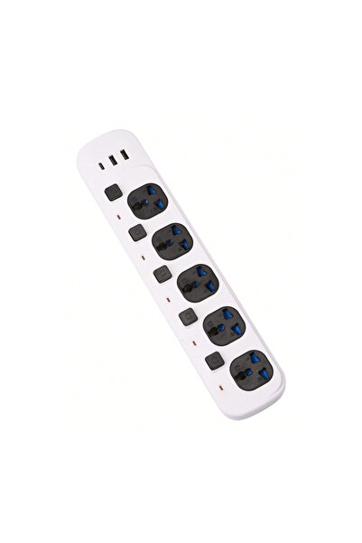 Snooe شريط طاقة متعدد المنافذ مع منافذ USB وزر تشغيل بلمسة واحدة، مدمج وصغير ...