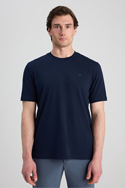 D'S Damat Ds Damat Regular Fit Lacivert Düz T-Shirt