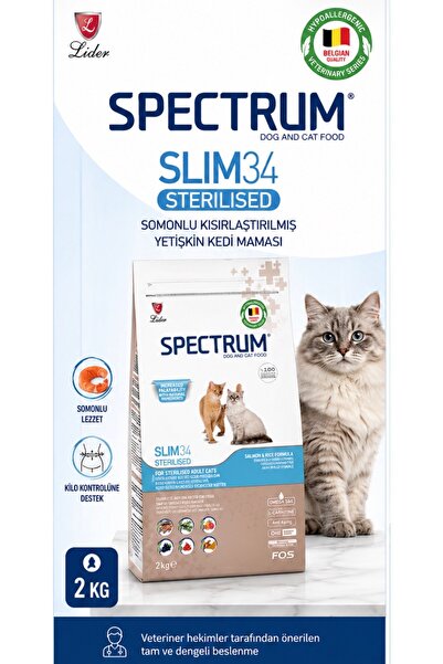Spectrum Slim34 Sterilised Somonlu Kısırlaştırılmış Yetişkin Kedi Maması 2 Kg