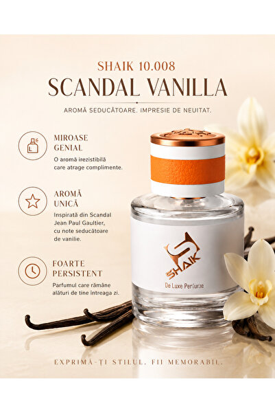 Shaik 10.008 Scandal Vanilla Eau de Parfum 50 ml – Eleganță, Vanilie Catifela...