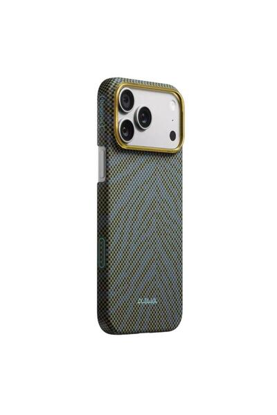 PITAKA Husa Breath of Veins Aramida Magsafe iPhone 17 Pro Dive Green