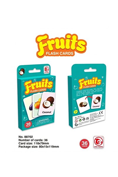 sallma Set de cartonase educative flash cards cu fructe pentru dezvoltarea co...