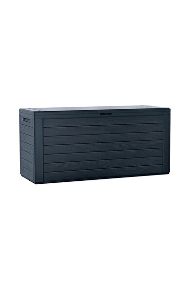 Prosperplast Garden Storage Box, Plastic, 280 L, 116 x 43.8 x 55 cm, Dark Gray