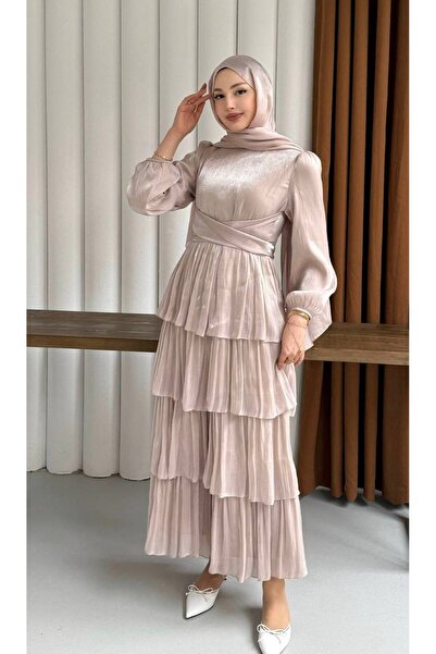 Gülsoy YENİ SEZON KAT KAT DETAYLI JAN JAN ŞİFON ELBİSE