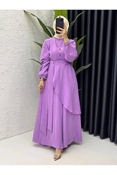 Generic Brand Costum cu pantaloni și tunică model Hanzade din țesătură crep l...
