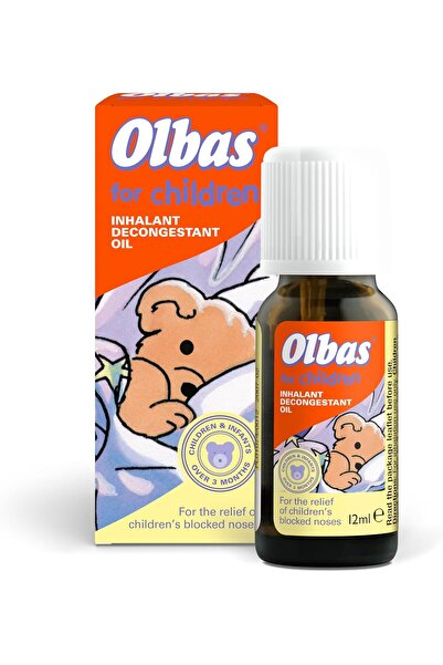 olbas زيت مزيل للاحتقان للأطفال |   مخفف لطيف لاحتقان الأنف للأطفال والرضع 12 مل