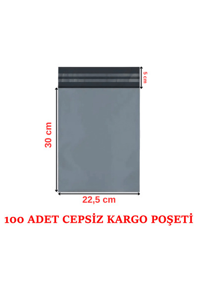 kitapsev 100 adet Cepsiz Kargo poşeti 22.5x30 cm