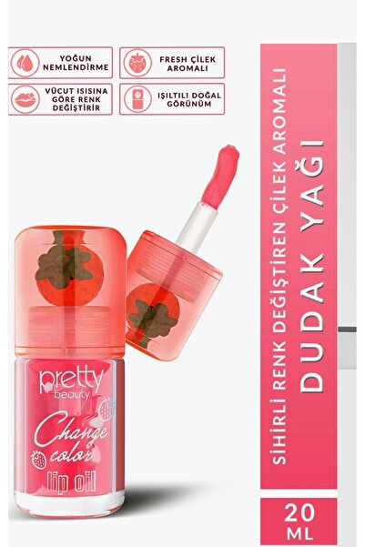 Pretty Renk Değiştiren Çilekli Lip Oil