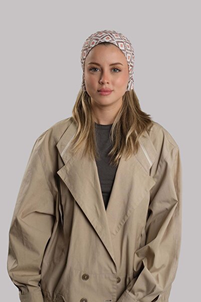 HÜRREM BONE Mink Practical Ready-To-Wear Buff Bandana Sandy Patterned Tube Ca...
