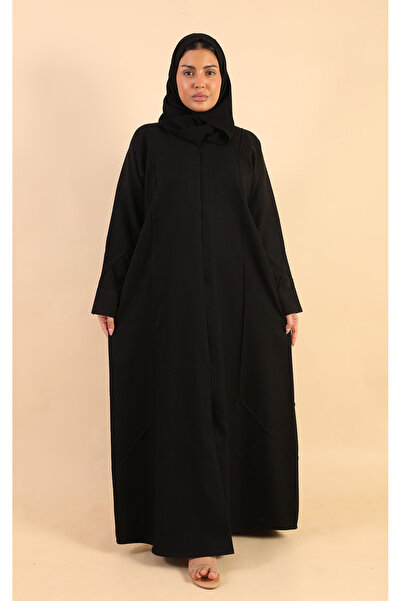 Stylish Fashion عباية من ستايلش فاشن نواعم كلاسيك باللون الأسود