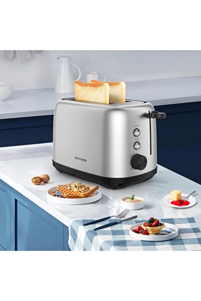 porodo LifeStyle Golden Brown Toaster: 750W Power, 6 Browning Options, Defros...