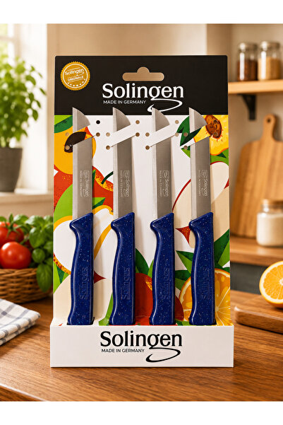 Solingen Bıçak Seti 4’lü Tırtıklı Meyve Bıçağı Paslanmaz Çelik
