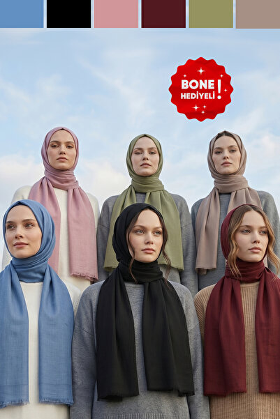 Kamer Scarf Pure Line Series Cotton Comfort Shawl 6 Pack