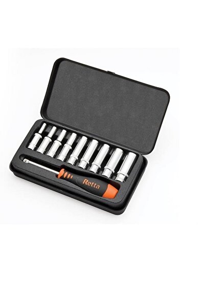 HAKTOR Retta 1/4 Long 6 Corner Socket Set Kit 10 Pieces