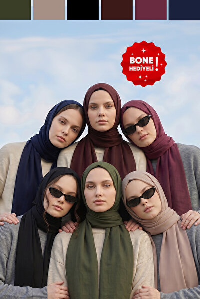 Kamer Scarf Pure Line Series Cotton Comfort Shawl 6 Pack