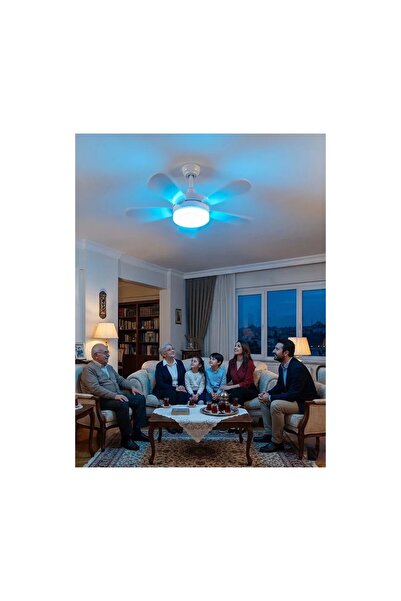 GenelTedarik FANLI LED AMPÜL E27 Duy Uyumlu 30W Led Aydınlatmalı 5 Pervaneli ...