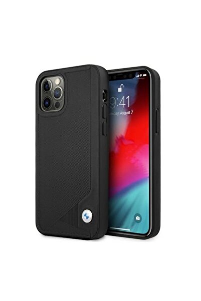 BMW Husă BMHCP12LRCDPK din piele cu imprimeu în relief, pentru Apple iPhone 1...