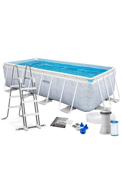 Intex Piscină de grădină cu cadru 400 x 200 x 100 cm 4-în-1 26780