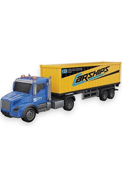 Avaleea Camion Cu Container Galben, Scara 1:16, Cu Frictiune, Lumini Si Sunet...
