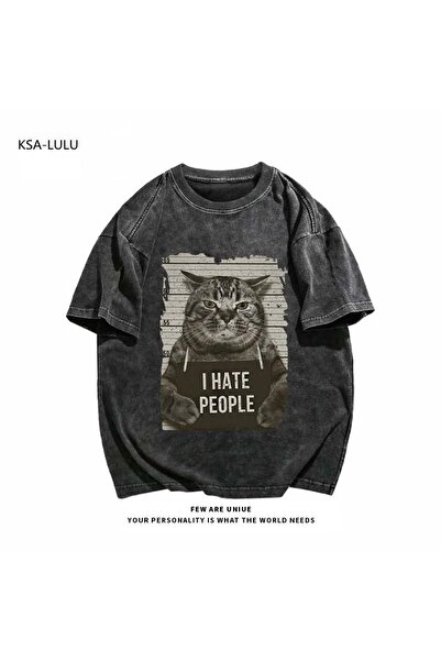 valeriae Μπλουζάκι Unisex Oversize με μινιμαλιστικό κέντημα και λαιμόκοψη V