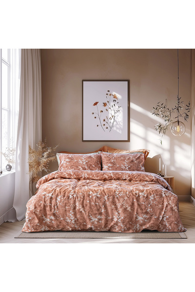 Beauty Home Σετ κουβερλί υπέρδιπλο Glory Art 12376 220x240 Κεραμιδί