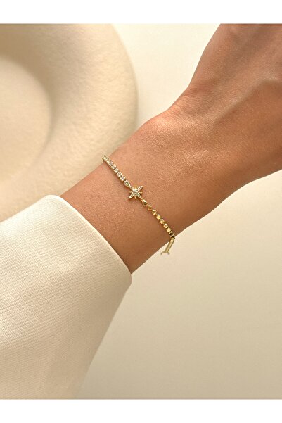 YOUES JEWELRY ÇELİK MİNİMAL SU YOLU GOLD KADIN BİLEKLİK