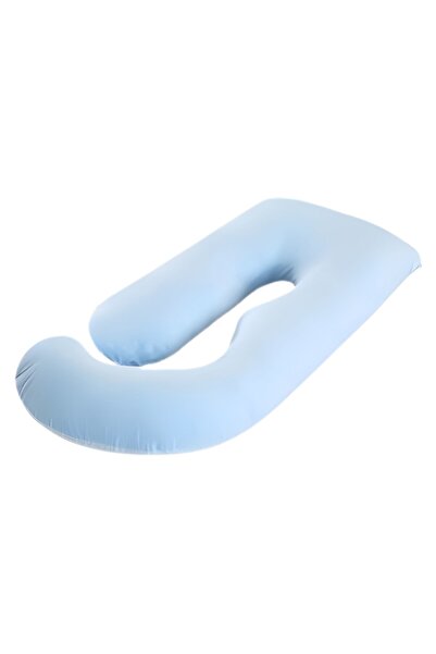 Rao Perna gravide tip J, sarcina si alaptare, lavabila, 155x75x60 cm, Albastr...
