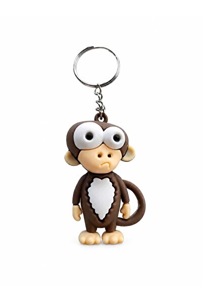KAYLANIN DÜNYASI Smiling Monkey Keychain – Cute Figure Bag Ornament, Gift for...